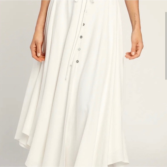 Lulus Ivory Botton Down Front Flowing Masterpiece! - Picture 4 of 4